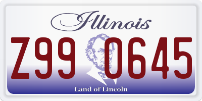 IL license plate Z990645