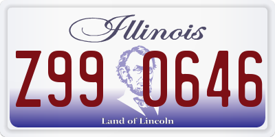 IL license plate Z990646