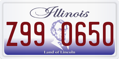 IL license plate Z990650