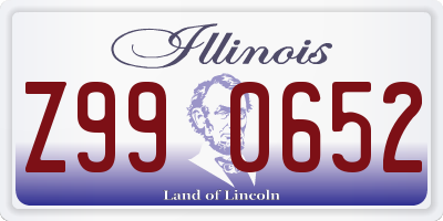 IL license plate Z990652