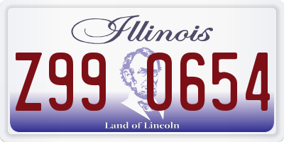 IL license plate Z990654