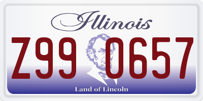 IL license plate Z990657