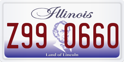 IL license plate Z990660