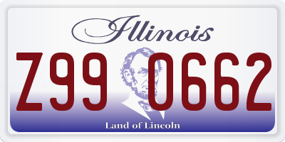 IL license plate Z990662