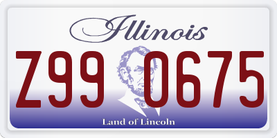 IL license plate Z990675