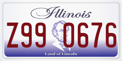 IL license plate Z990676