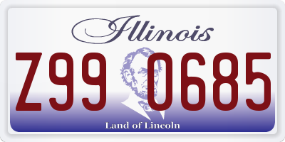 IL license plate Z990685