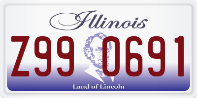 IL license plate Z990691