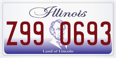 IL license plate Z990693