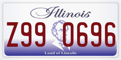 IL license plate Z990696