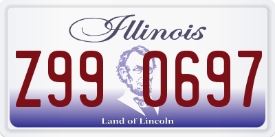 IL license plate Z990697