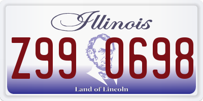 IL license plate Z990698