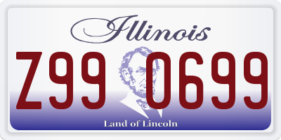 IL license plate Z990699