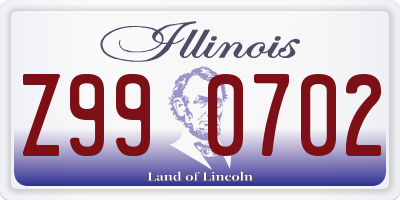 IL license plate Z990702