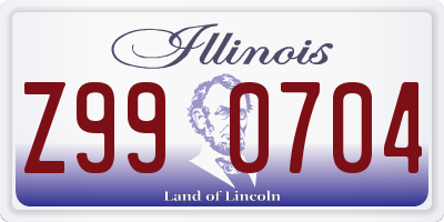 IL license plate Z990704