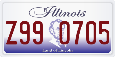 IL license plate Z990705