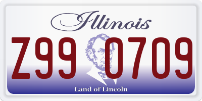 IL license plate Z990709