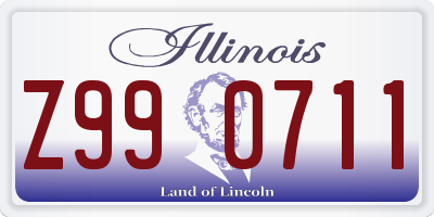 IL license plate Z990711