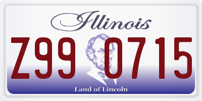 IL license plate Z990715