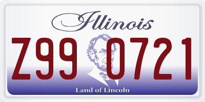 IL license plate Z990721