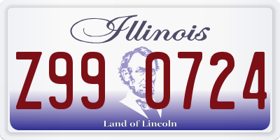 IL license plate Z990724