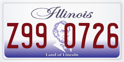 IL license plate Z990726