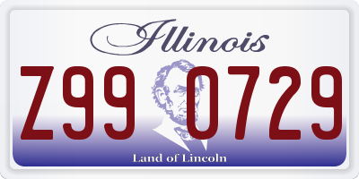 IL license plate Z990729