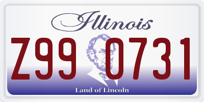 IL license plate Z990731