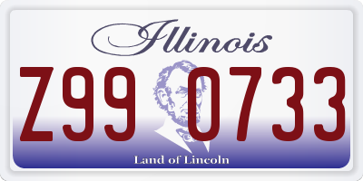 IL license plate Z990733