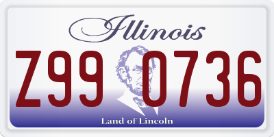 IL license plate Z990736