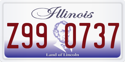 IL license plate Z990737