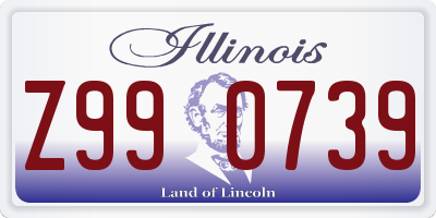 IL license plate Z990739