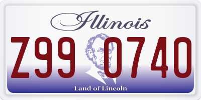 IL license plate Z990740