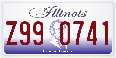 IL license plate Z990741