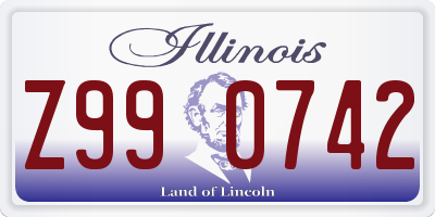 IL license plate Z990742