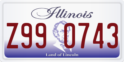 IL license plate Z990743