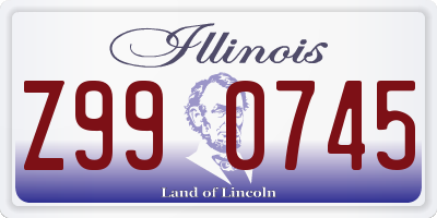 IL license plate Z990745