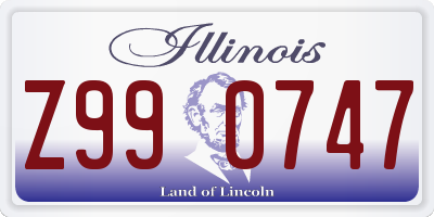 IL license plate Z990747