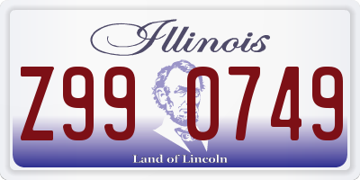 IL license plate Z990749