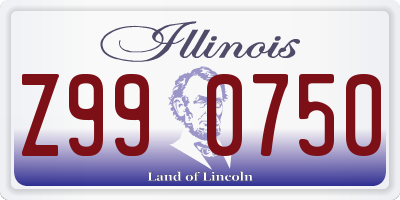 IL license plate Z990750