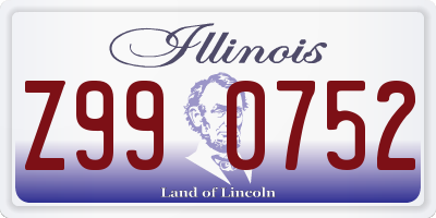 IL license plate Z990752