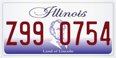 IL license plate Z990754