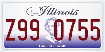 IL license plate Z990755