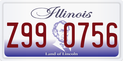 IL license plate Z990756