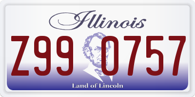 IL license plate Z990757