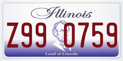 IL license plate Z990759