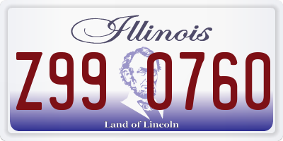 IL license plate Z990760