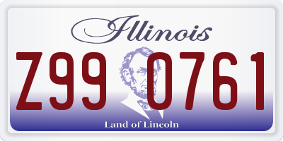 IL license plate Z990761