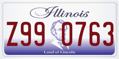 IL license plate Z990763