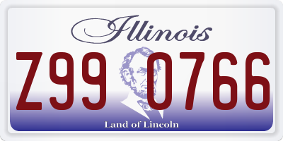 IL license plate Z990766